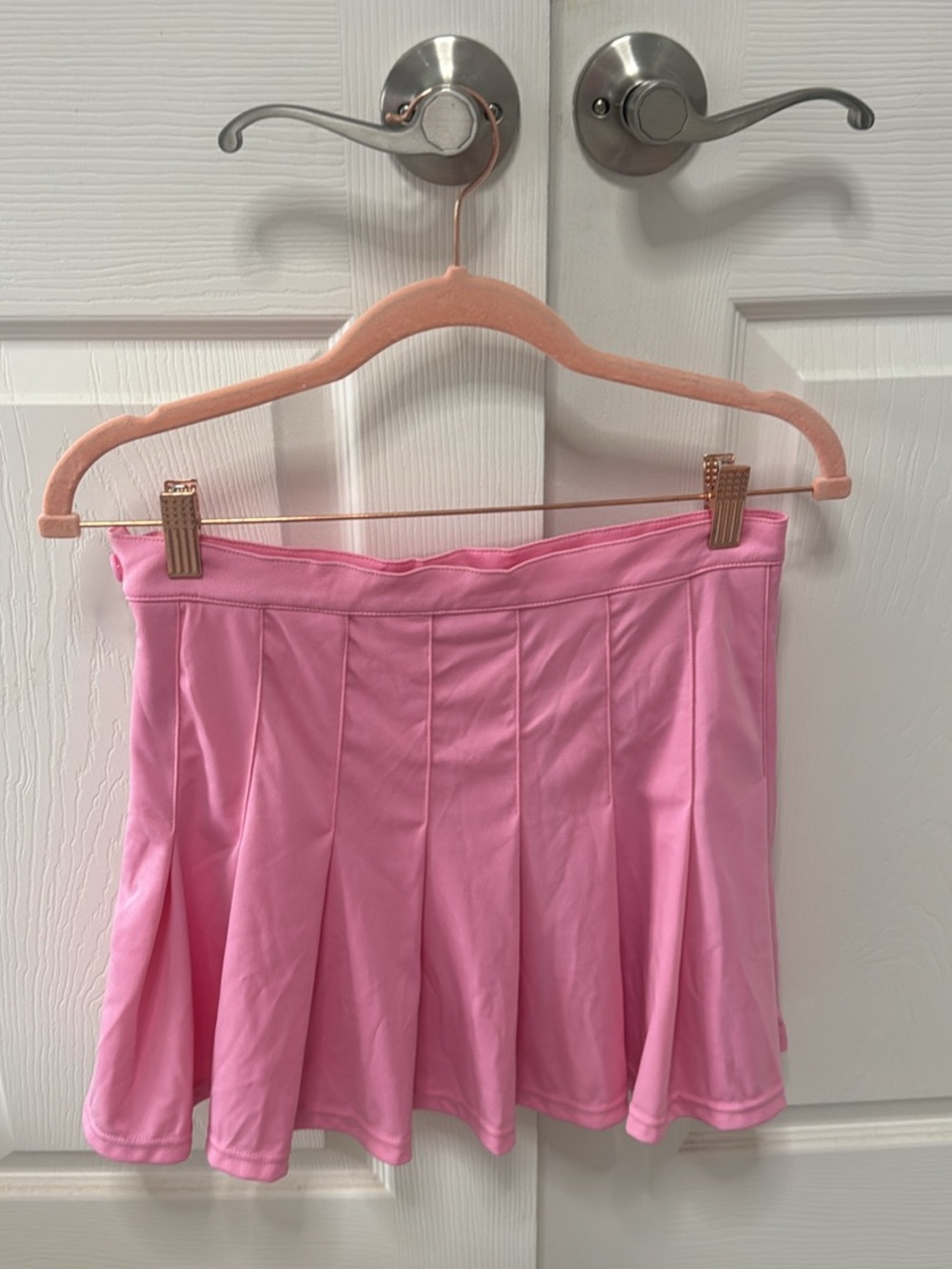 Women's Pink Pleated Tennis Mini Skirt